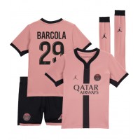 Paris Saint-Germain Bradley Barcola #29 Replika babykläder Tredjeställ Barn 2024-25 Kortärmad (+ korta byxor)